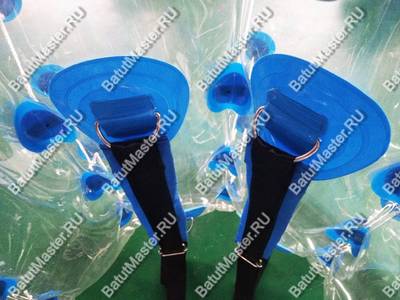 Бампербол «Прозрачный» с синими держателями, ПВХ, диаметр 1,8 м