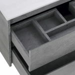 Тумба с раковиной BelBagno KRAFT 80 2C-SO/LOV-800-LVB Cemento Grigio