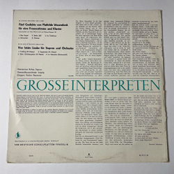 Винтажная виниловая пластинка LP Richard Wagner Вагнер, Richard Strauss Штраус, Funf Gedichte Von Mathilde Wesendonck / Vier Letzte Lieder (ГДР 1965)