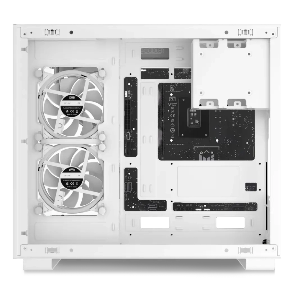 Корпус PCCooler C3T500 ARGB WH ATX/MATX/ITX USB3.1 Gen 2 Type-C, USB3.0, USB2.0, 6xFAN ARGB included (1x сзади, 2x сбоку, 3x снизу ), White