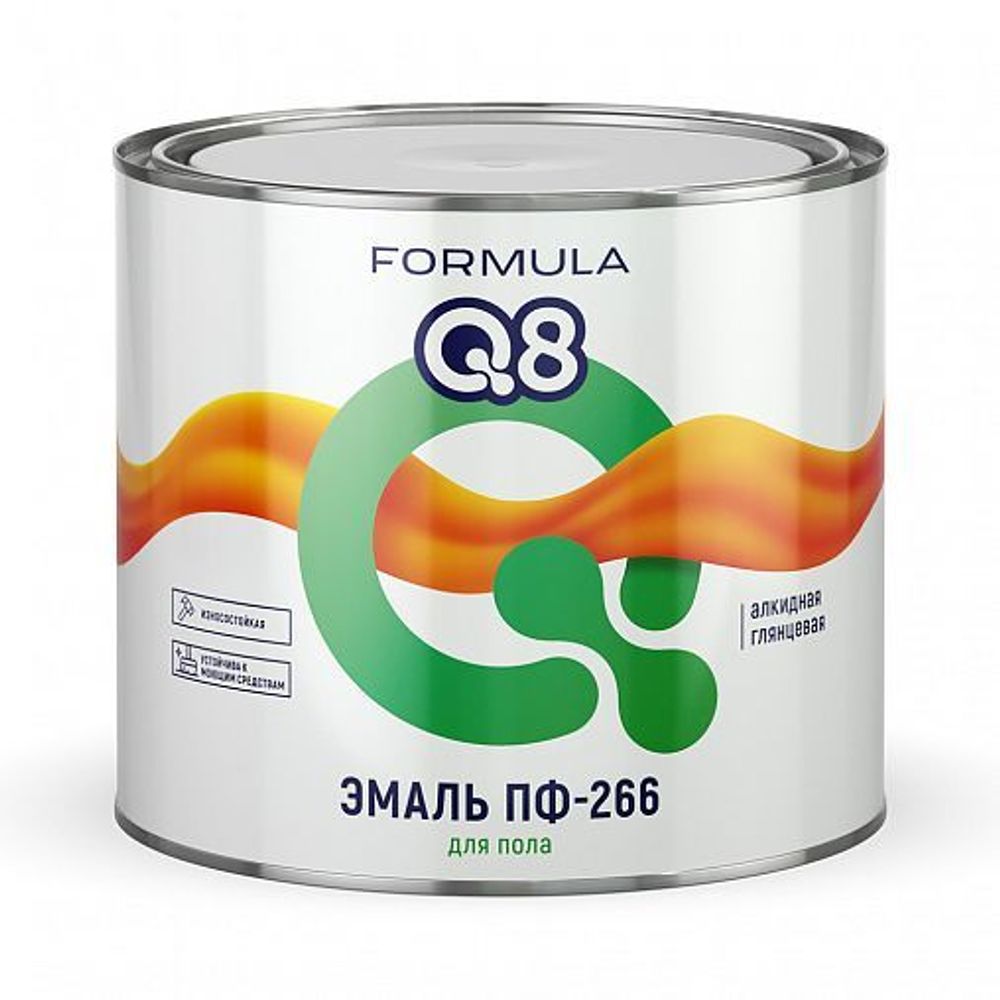 ЭМАЛЬ ПФ-266 Золотисто-коричневая 1,9 КГ (6) "FORMULA Q8"