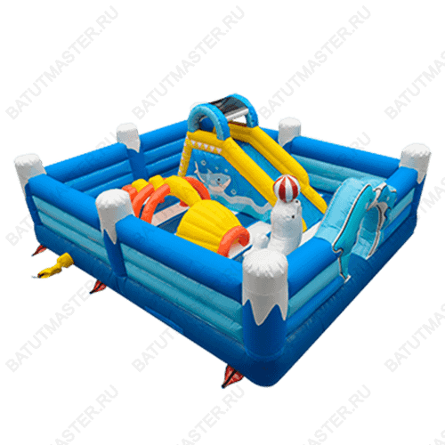 Коммерческий надувной батут "Морские приключения" 5*5*2,5 м