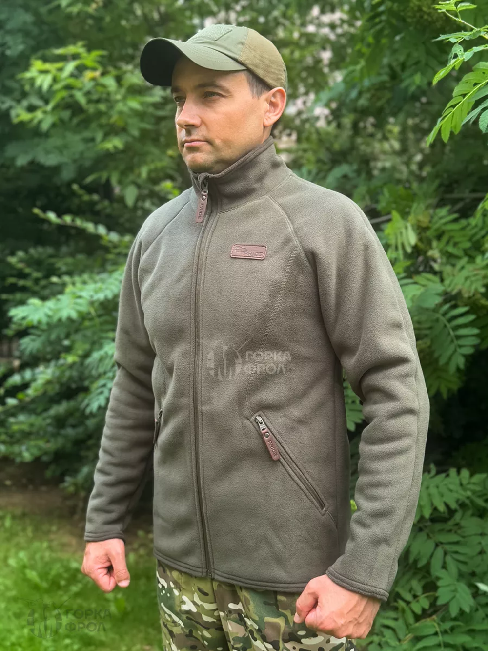 Гризли флисовая толстовка PRIDE, хаки