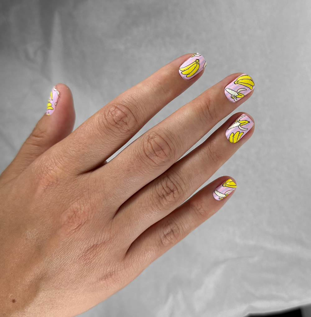 Crazy Manic Плёнки для ногтей для маникюра striped banana
