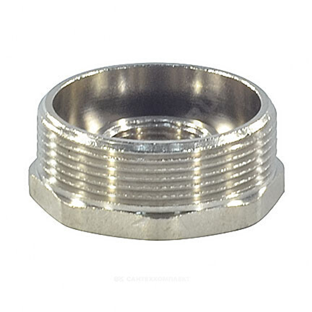 Футорка латунь никель Ду 15х10 (1/2"х3/8") НР/ВР SantechSystems