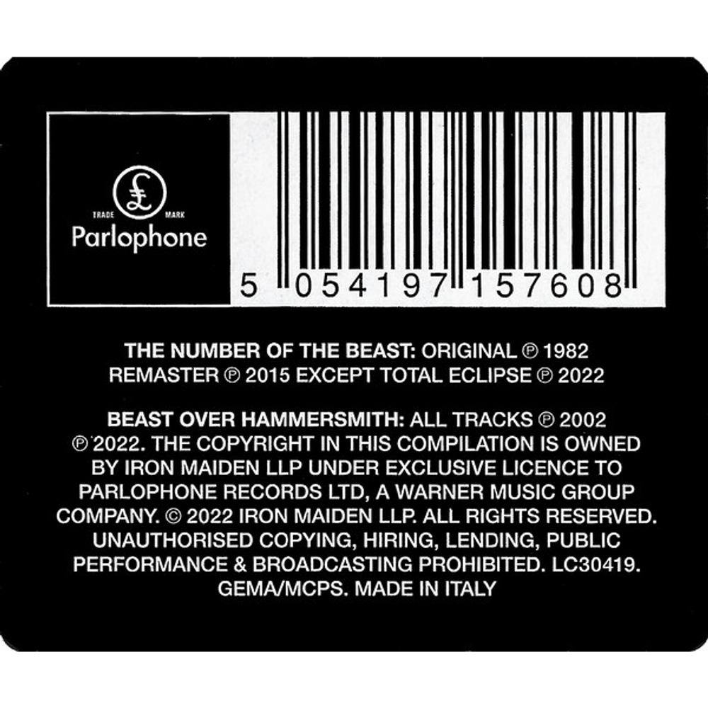 Iron Maiden / The Number Of The Beast / Beast Over Hammersmith (3LP)