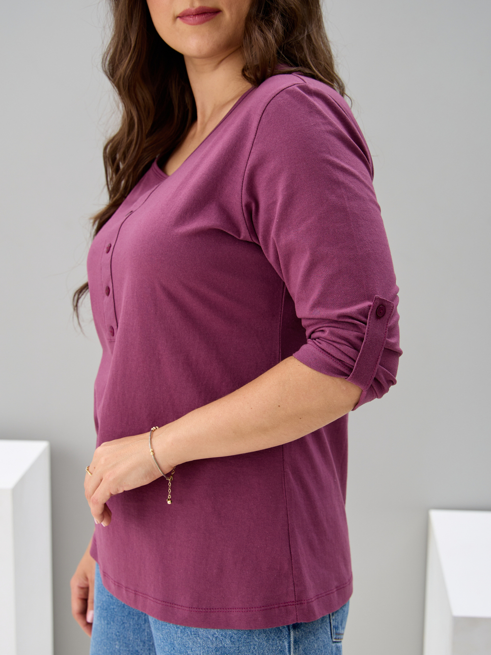 Лонгслив ЛНк-005/бордо