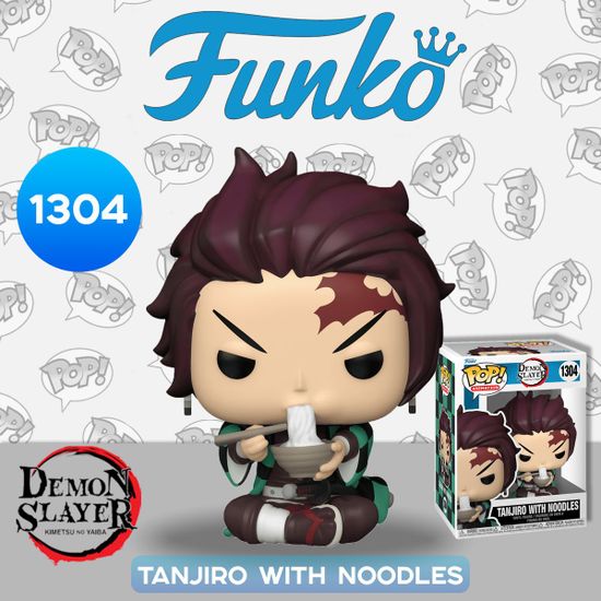 Фигурка Funko POP! Animation Demon Slayer Tanjiro w/Noodles (1304) 57346 / Фигурка по мотивам аниме "Клинок, рассекающий демонов", Танджиро с лапшой. Товар уцененный