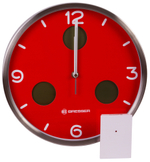 Часы настенные Bresser MyTime io NX Thermo/Hygro, 30 см, красные