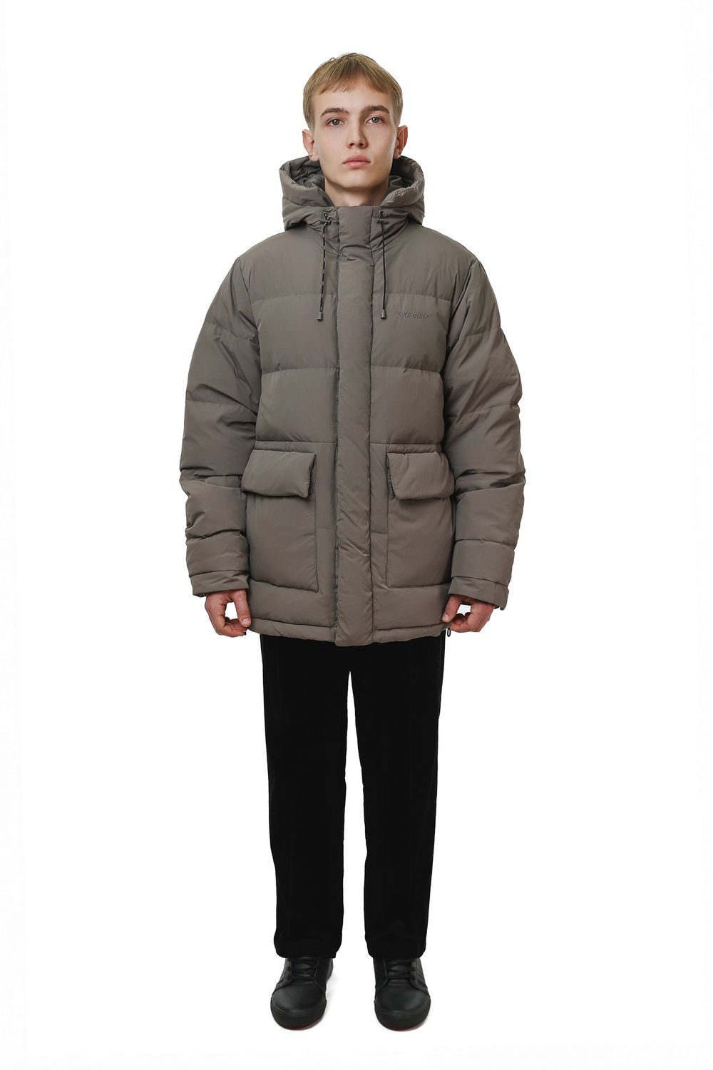 Пуховик Ymkashix HTF Logo серый