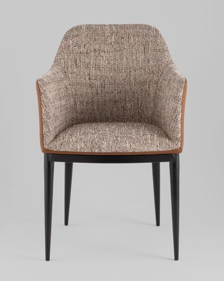 Стул обеденный Itan NC коричневый с коричневой экокожей