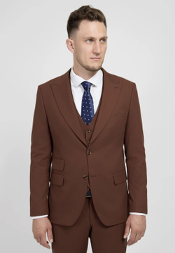 Мужской классический костюм (шоколадный) А32