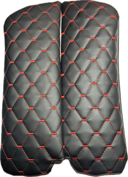 Чехлы на козырьки ВАЗ 2104, 2105, 2107 (красная нить Рубин)