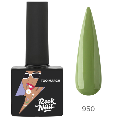 RockNail Гель-лак Too March 950 Love You So Matcha, 10 мл