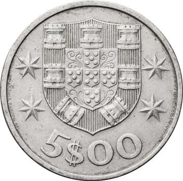 5 эскудо 1963-1986 Португалия