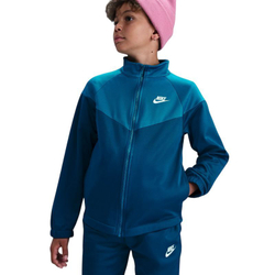 Детский теннисный костюм Nike Kids Dri-Fit Poly Knit Full Zip - blue force/green abyss/white
