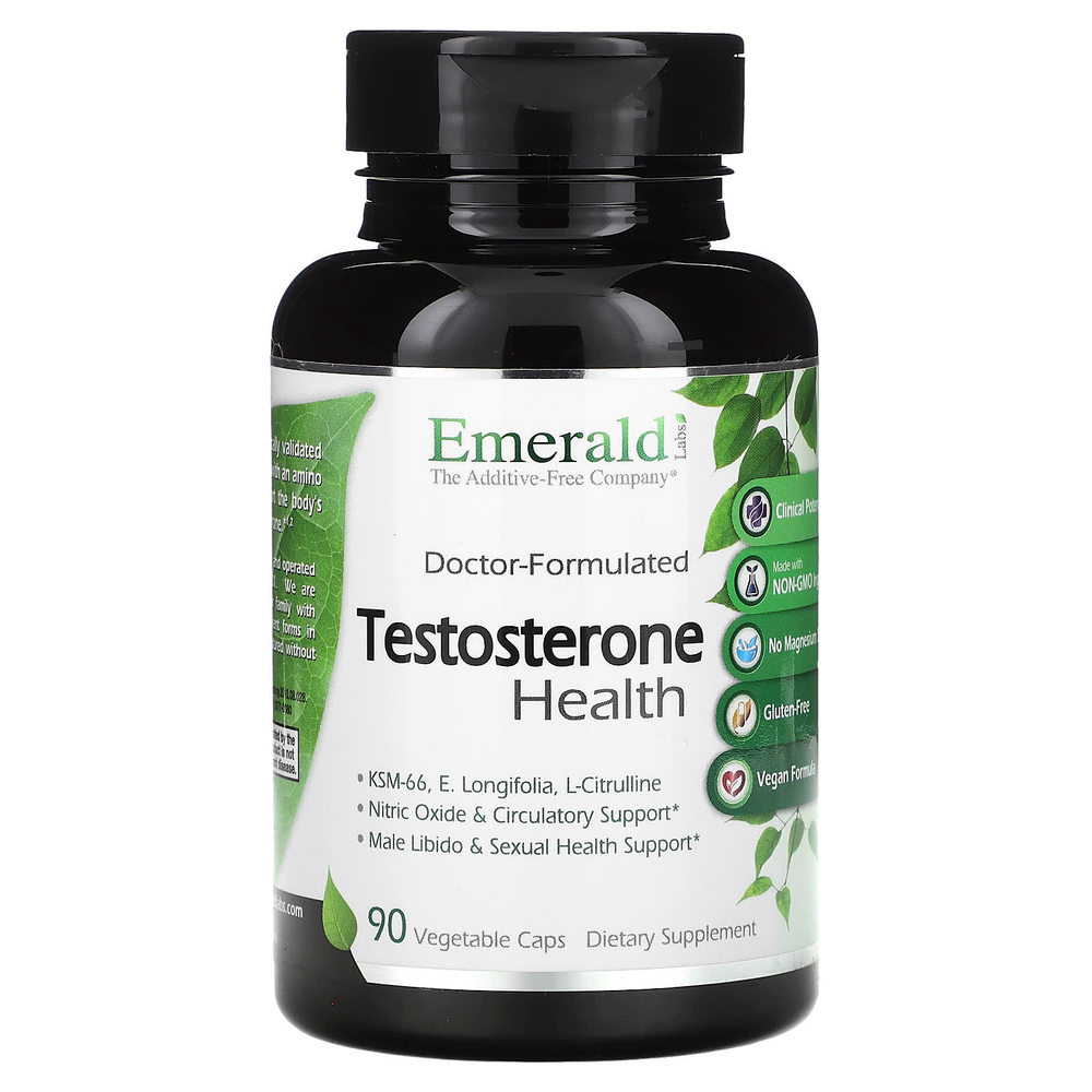 Emerald Laboratories, Testosterone Health, 90 растительных капсул