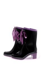 Сапоги BoomBoots  Black&Violet Short (с утеплителем)