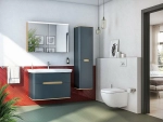Тумба с раковиной VitrA Sento 60838 100 матовый антрацит
