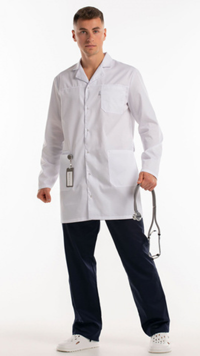 Халат медицинский Максим CVC на кнопках
