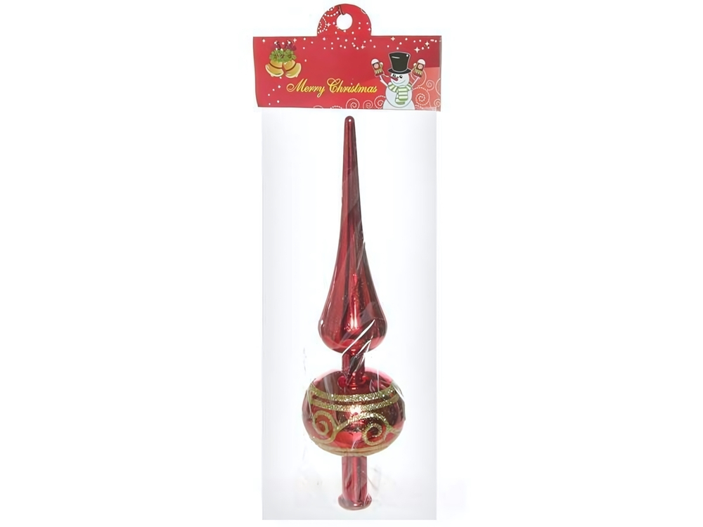 Макушка Пика 23см красная с рисунком вензель