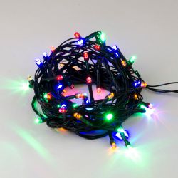 ULD-S0500-050-DGA MULTI IP20 Гирлянда светодиодная. 5м. 50 светодиодов. Разноцветный свет. Провод зеленый. ТМ Uniel