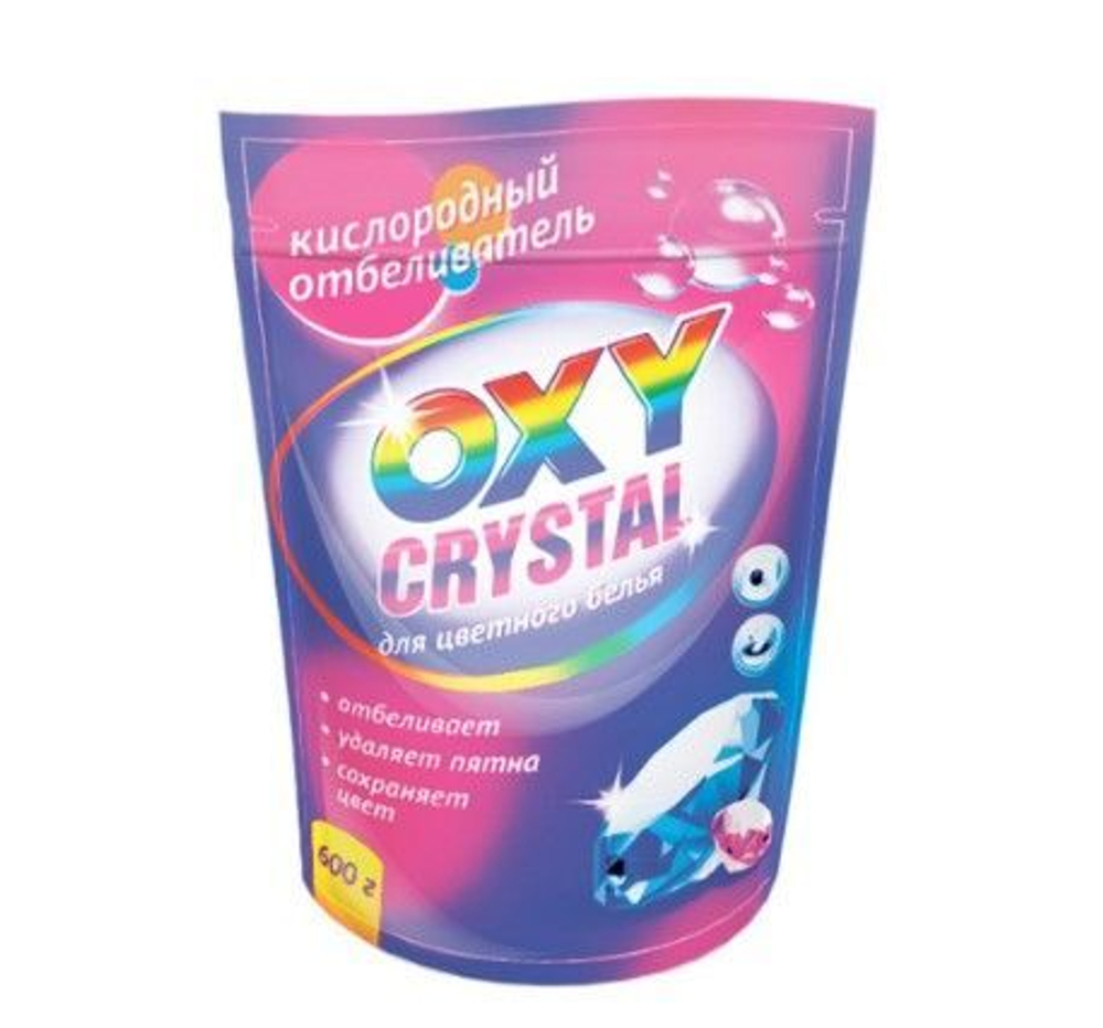 OXY CRYSTAL кислородный отбеливатель д/цветного белья 600 г. *8*16*