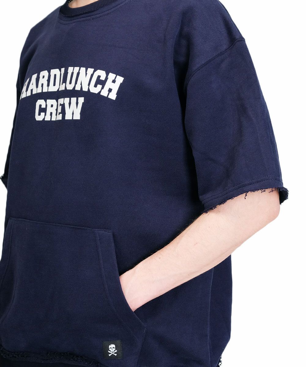 Толстовка Hardlunch Crew с коротким рукавом темно-синяя