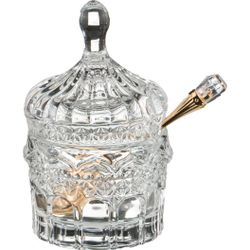 ИКОРНИЦА С ЛОЖКОЙ 125 МЛ. 7,5*7,5 СМ. ВЫСОТА=12 СМ. КОЛЛЕКЦИЯ "MUZA" (КОР=24ШТ.)