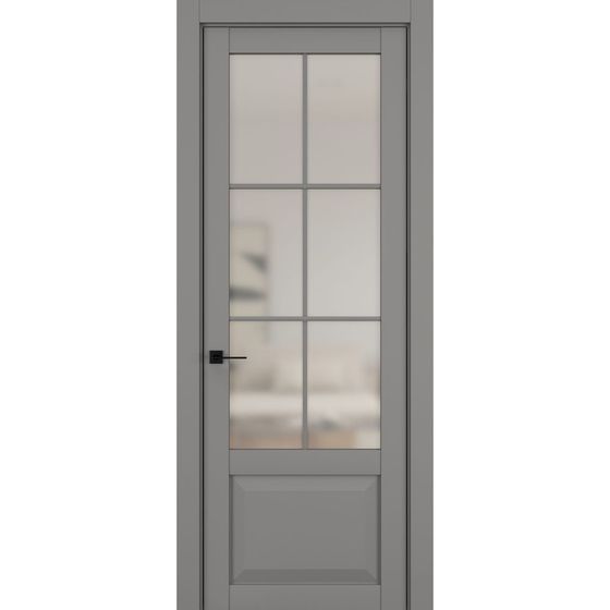 Цена на Межкомнатная дверь керамик NC 6 серый остеклённая Купить Межкомнатная дверь керамик NC 6 серый остеклённая