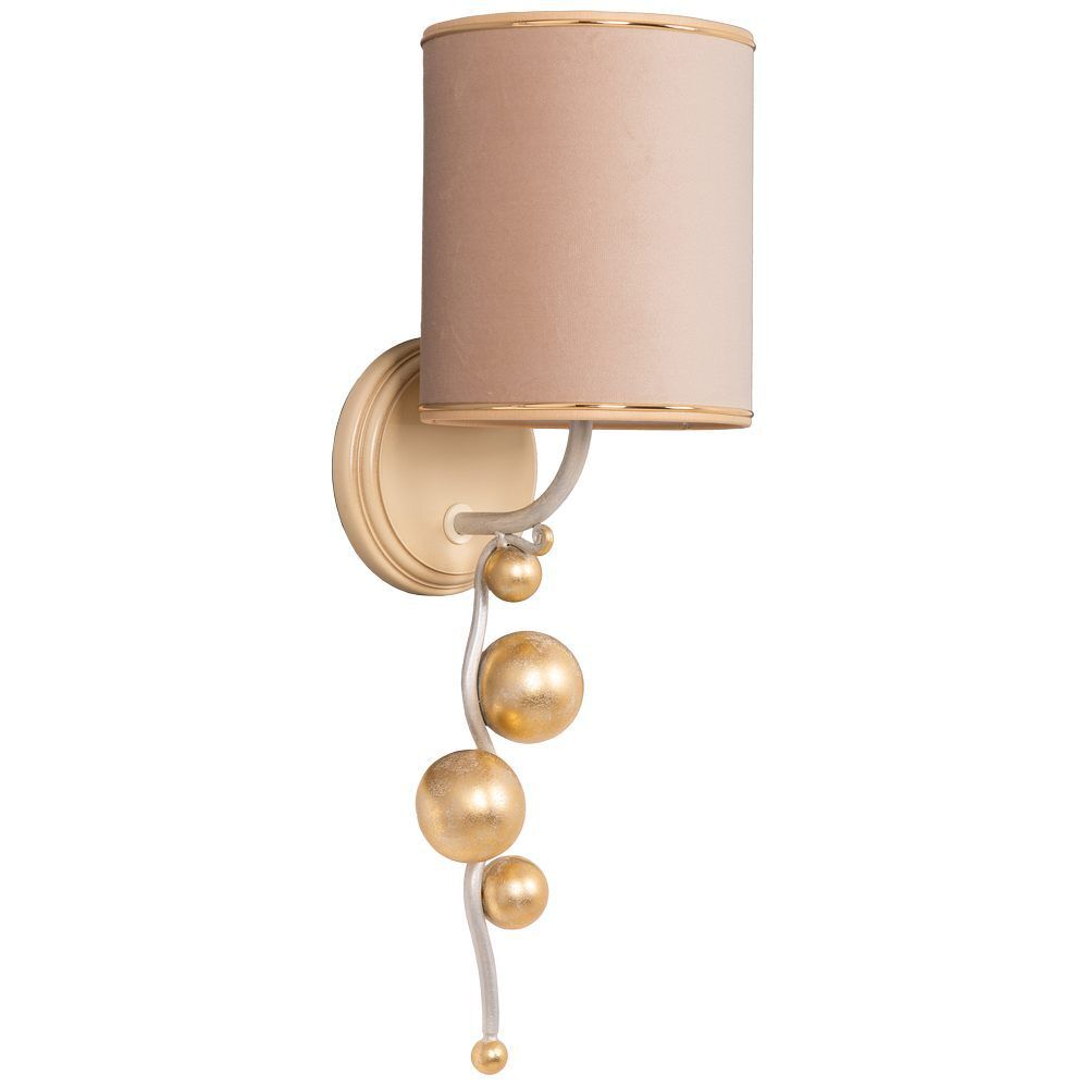 Бра настенный светильник Heri Айвори Мраморное золото левое с абажуром Терра Айвори