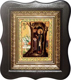 Тихон Медынский, Калужский преподобный. Икона на холсте.