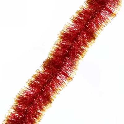 Мишура 2м 7см «Вспышки карнавала» золото/красный