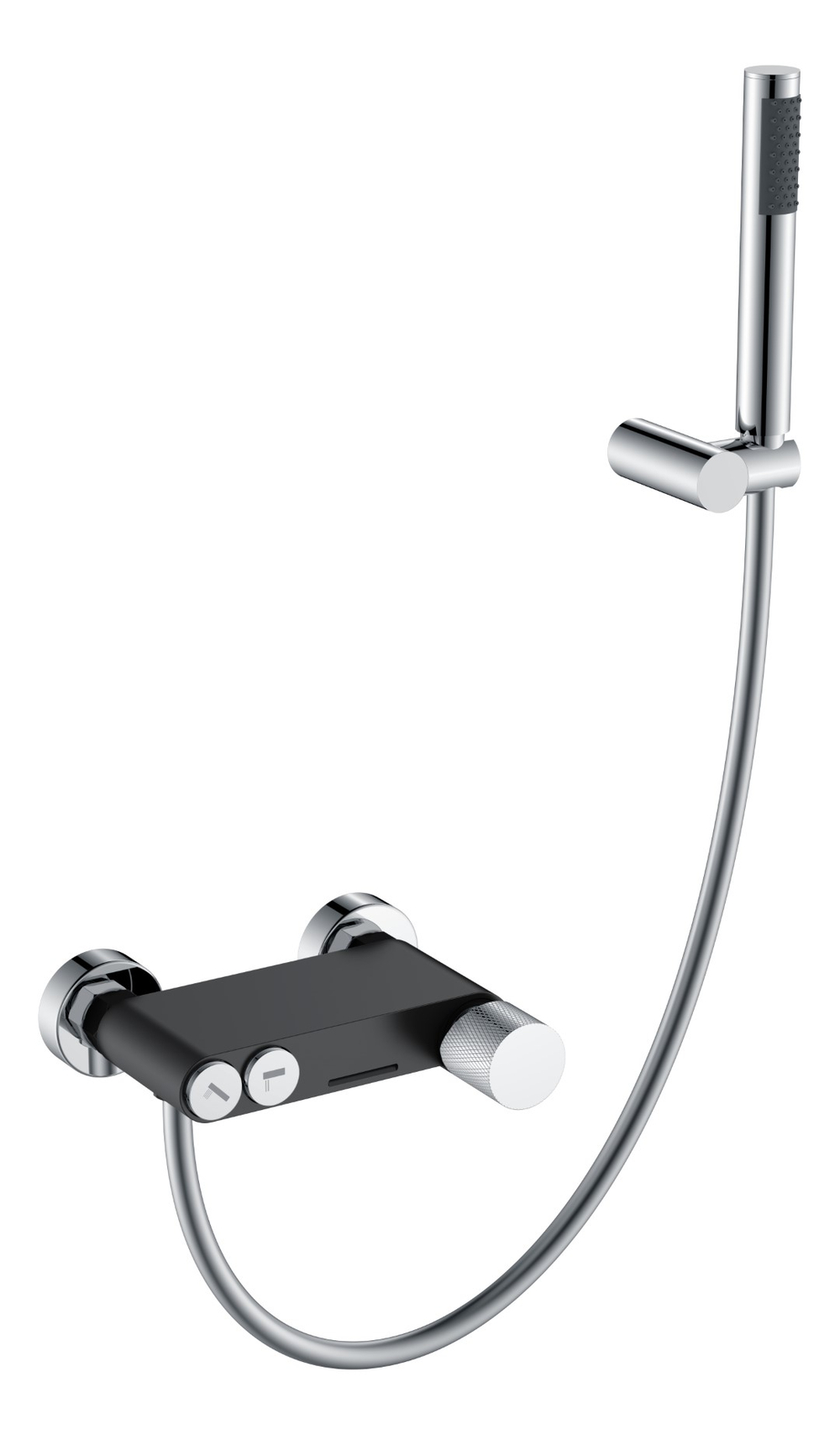 Смеситель STICK для ванны BLACK TOUCH CHROME