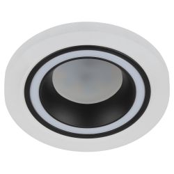 Светильник встраиваемый декоративный ЭРА DK90 WH/BK под лампу MR16 GU5.3 белый/черный