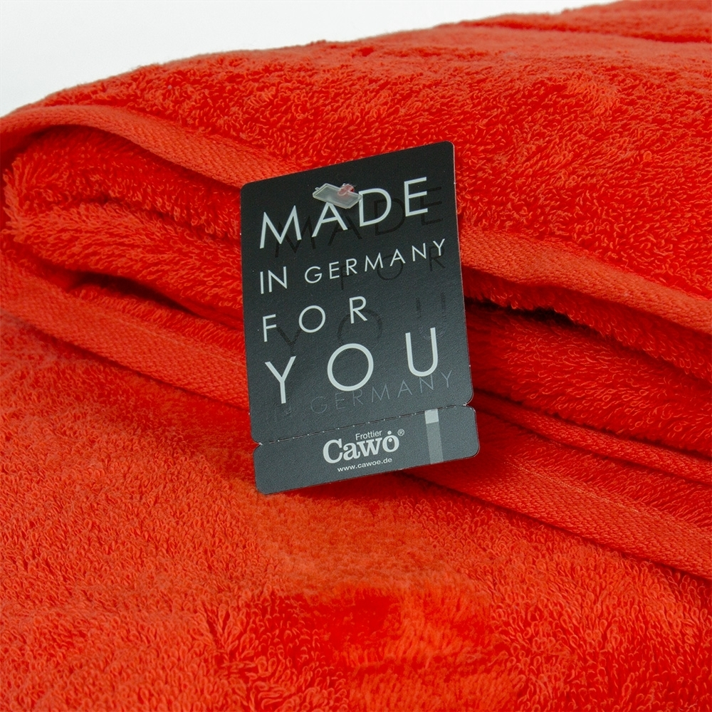 Махровое полотенце Noblesse 1002 красное от Cawo Германия