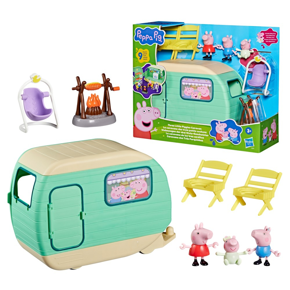 Hasbro G2201 — Игровой набор кемпинговый прицеп с 3 фигурками Свинка Пеппа G2201 — фото 1