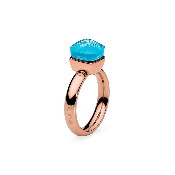 Кольцо Qudo Firenze dark aquamarine 18 мм 610910/17.8 BL/RG размер 17,8