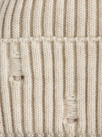 Шапка бини рваная и снуд осенняя