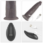 Вибратор-ротатор с пультом ДУ черный (22,9*4,8)