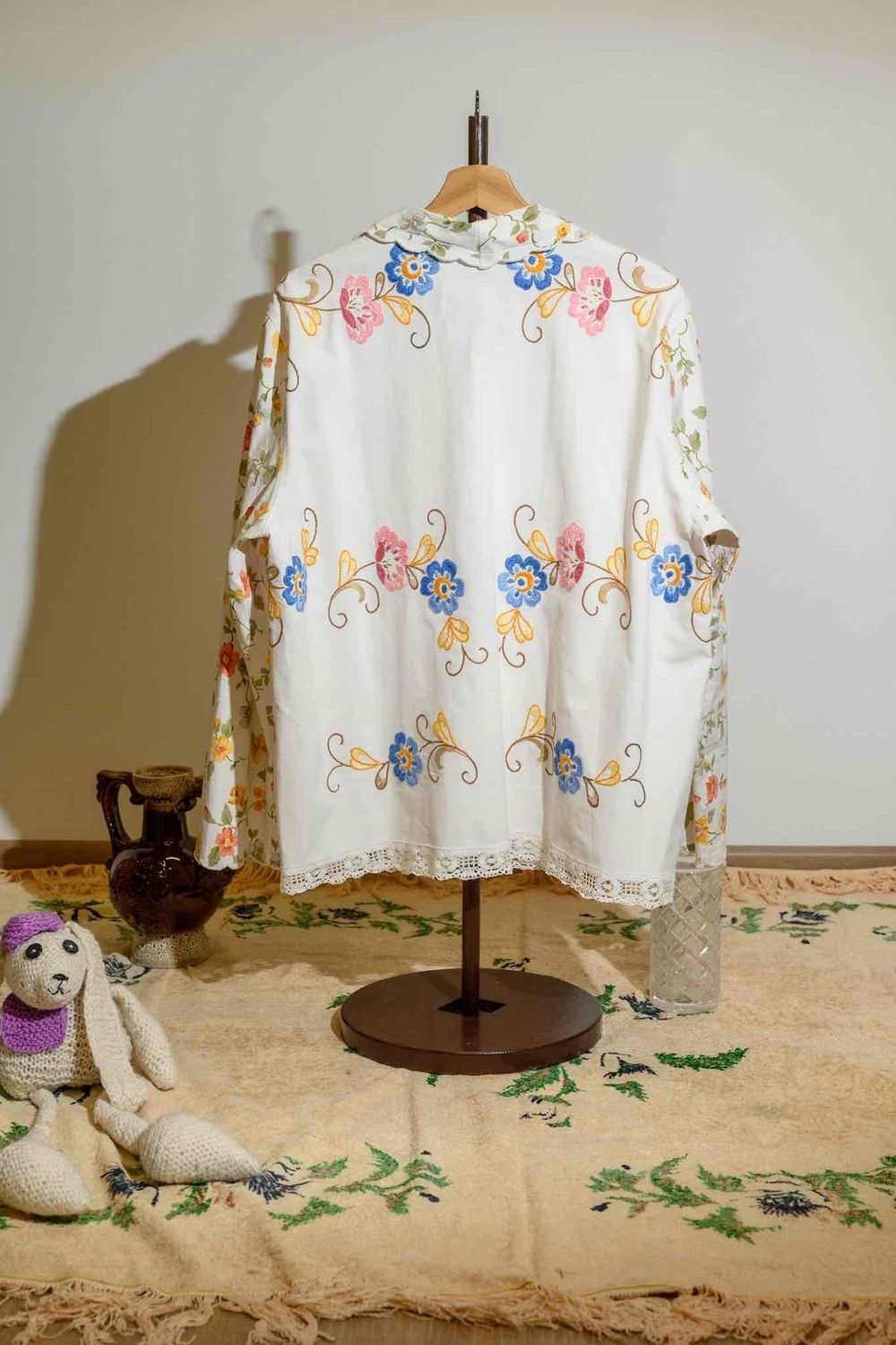Рубашка Soeurs Purple Flowers Shirt white