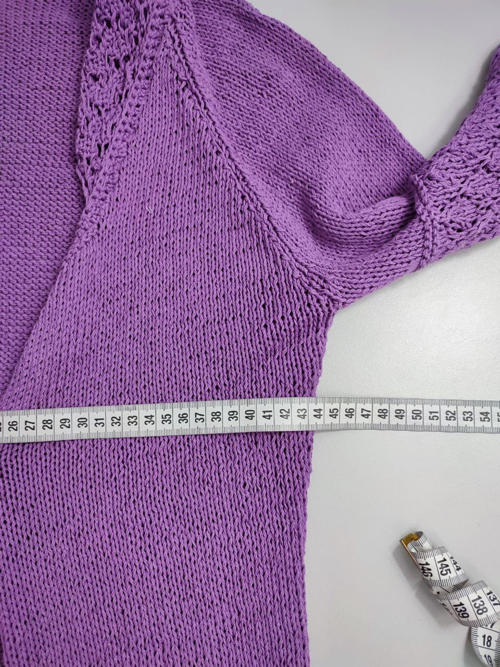 Кардиган сиреневый вязаный 44 размер