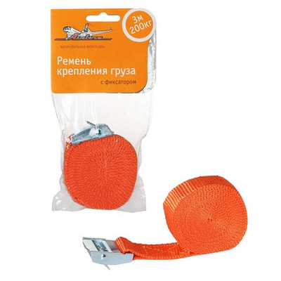 Ремень крепления груза с фиксатором 3м, 200кг