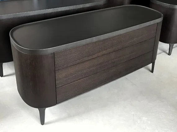 Комод с 3 ящиками Gentleman, 150х69 см, черный шпон дуба