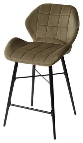 Полубарный стул MARCEL BLUVEL-77 ASH GREEN (H=65cm), велюр