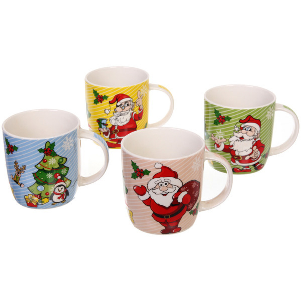 Кружка керамическая 330мл «Дед Мороз» микс