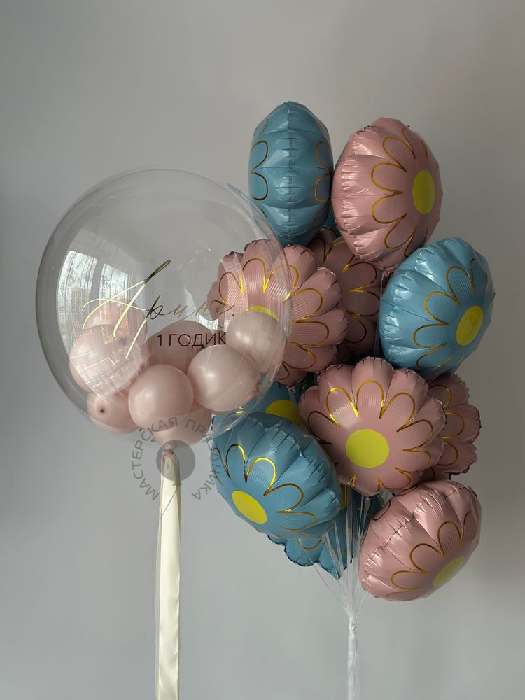 Воздушные шары для девочки на 1 годик №8715