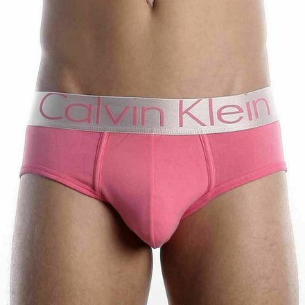 Мужские брифы розовые из модала Calvin Klein Steel Modal