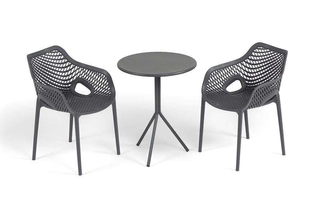 "Беллини" обеденная группа на 2 персоны, цвет темно-серый