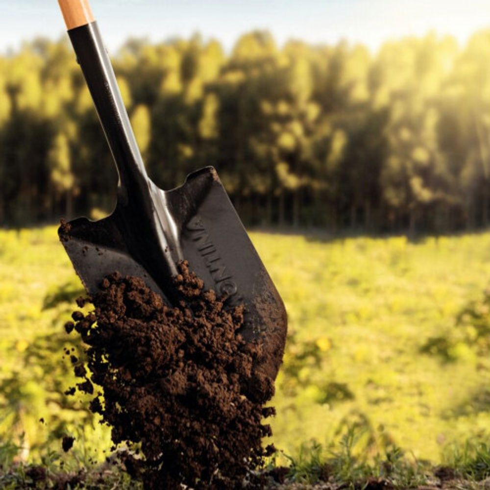 Лопата Tramontina 77416424 штыковая для почвы из углеродистой стали рукоятка 71 см эвкалипт | Tramontina